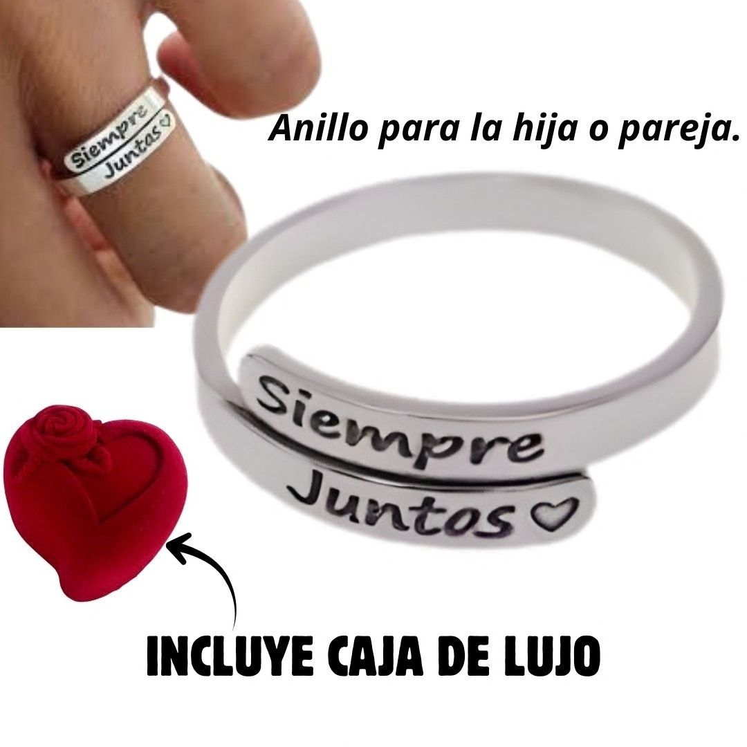 Anillo Siempre Juntos + CAJA LUJO